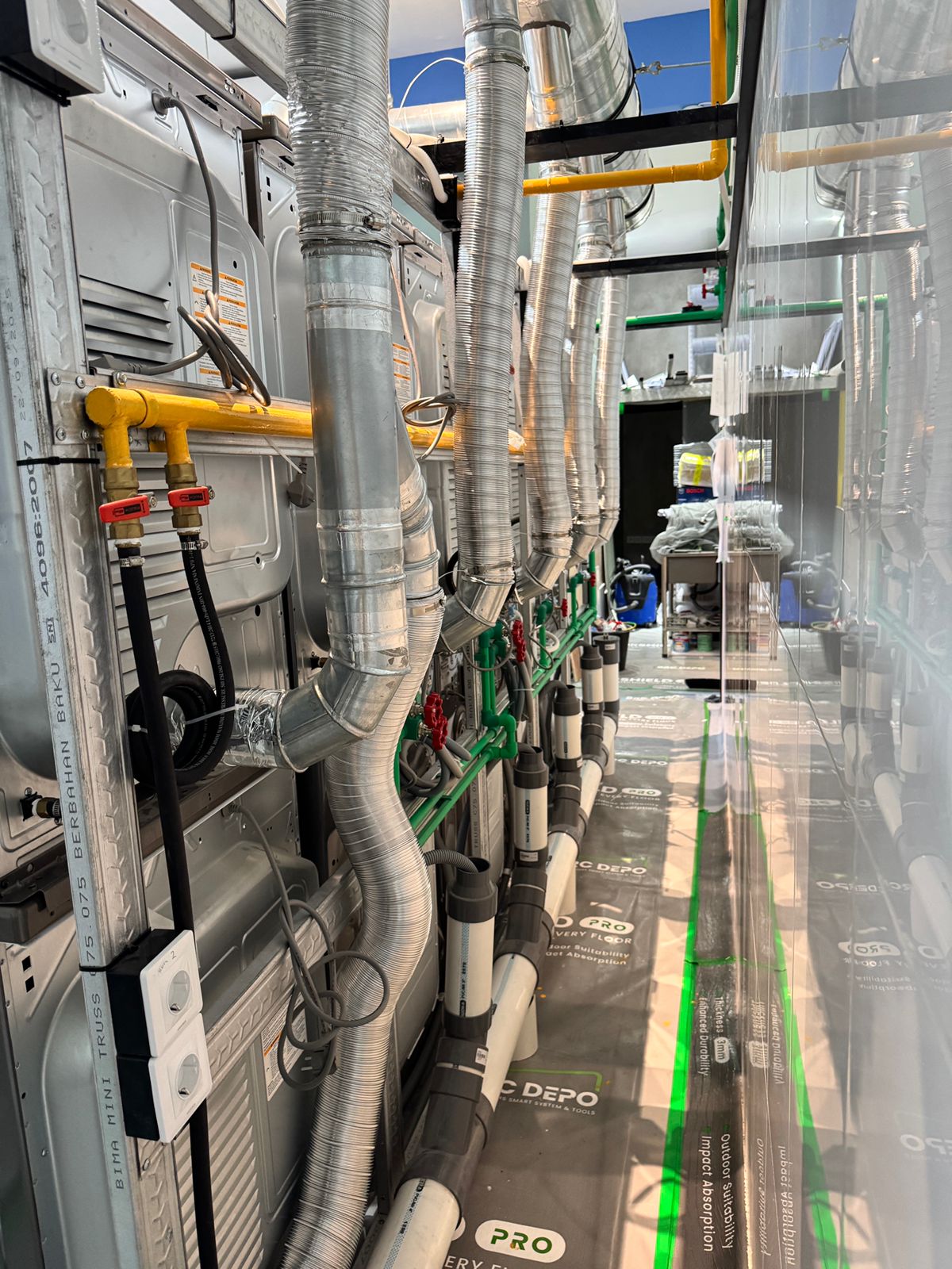 Gas & ducting laundry